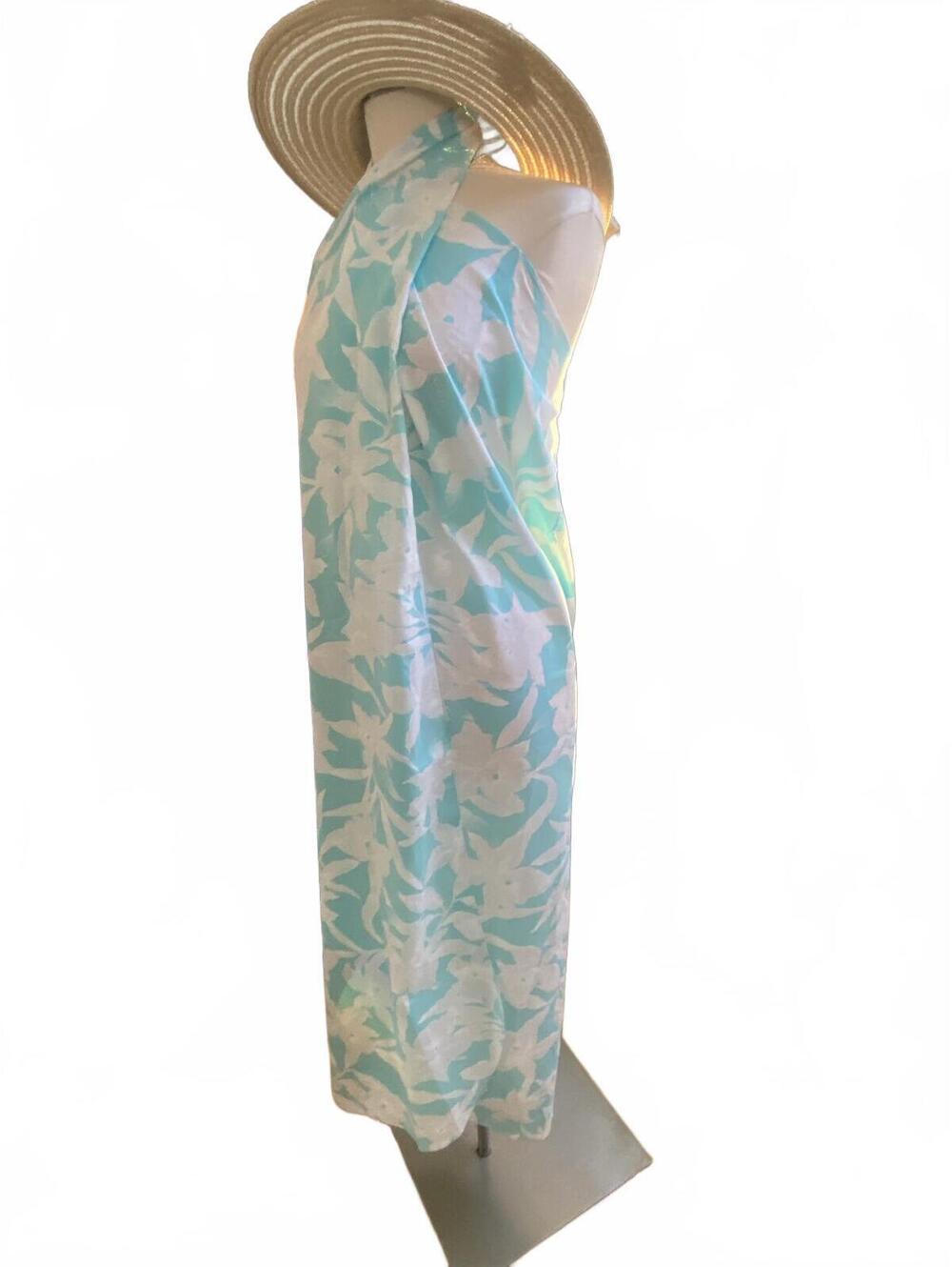Hawaii Turquoise Floral Wrap Sundress Women’s One Size